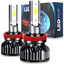 LED Fog Light 48W 4400lm 6500K Waterproof IP67 Cooling Fan 2PC Pack H8 H9 LED Headlights (F2 H11) with Canbus Decoder H7 H4/9003/Hb2 H11/H9/H8